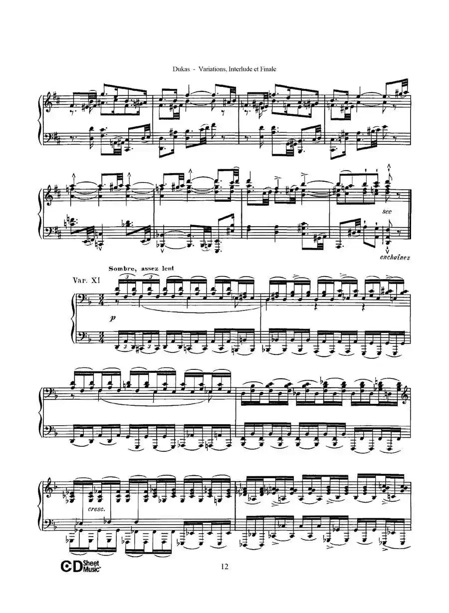 Variations, Interlude & Finale on theme de Rameau（拉摩主题变奏曲、间奏曲和终曲·第一部分）