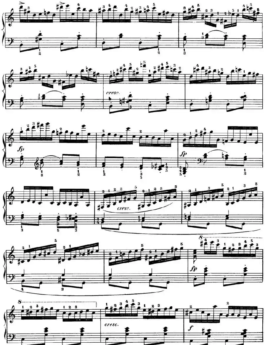 50首车尔尼Op.740钢琴手指灵巧技术练习曲（NO.16）