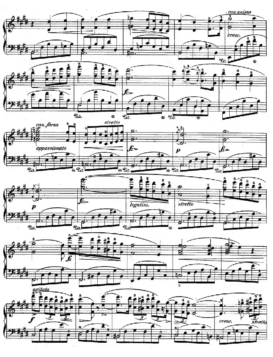 e小调第一钢琴协奏曲 Op.11（钢琴独奏版·第一乐章）