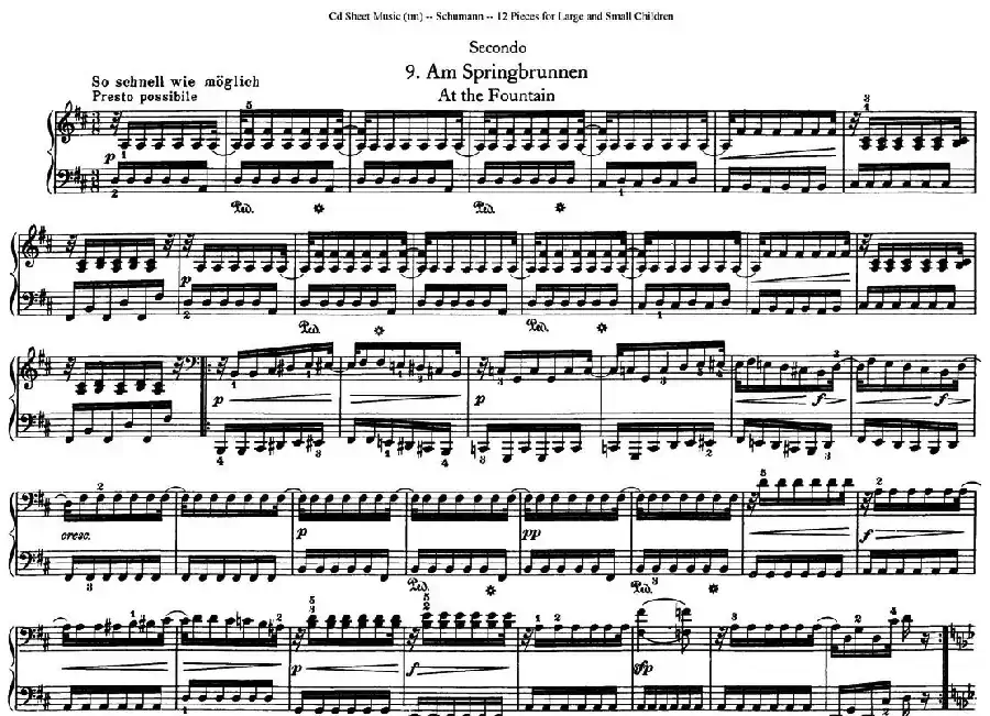 12首为孩子们而作的四手联弹曲 Op.85（四手联弹）（9）