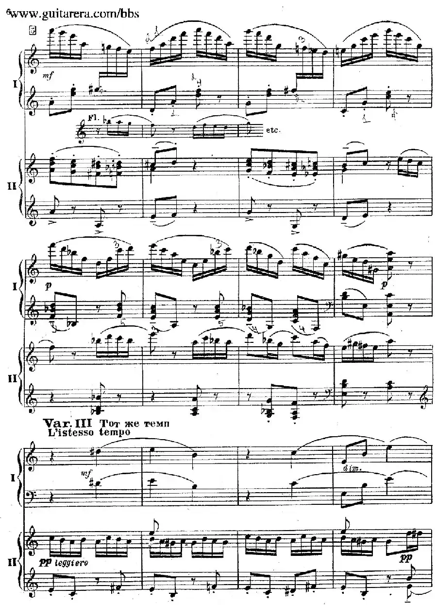 Rhapsody On A Theme Of Paganini Op.43（帕格尼尼主题狂想曲·双钢琴）（P1——20）