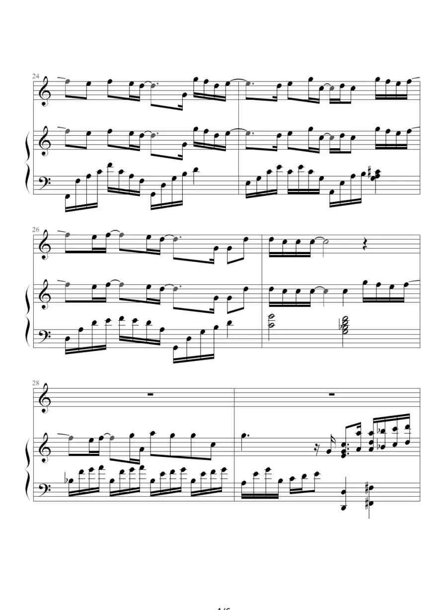 向左走向右走（钢琴伴奏谱）