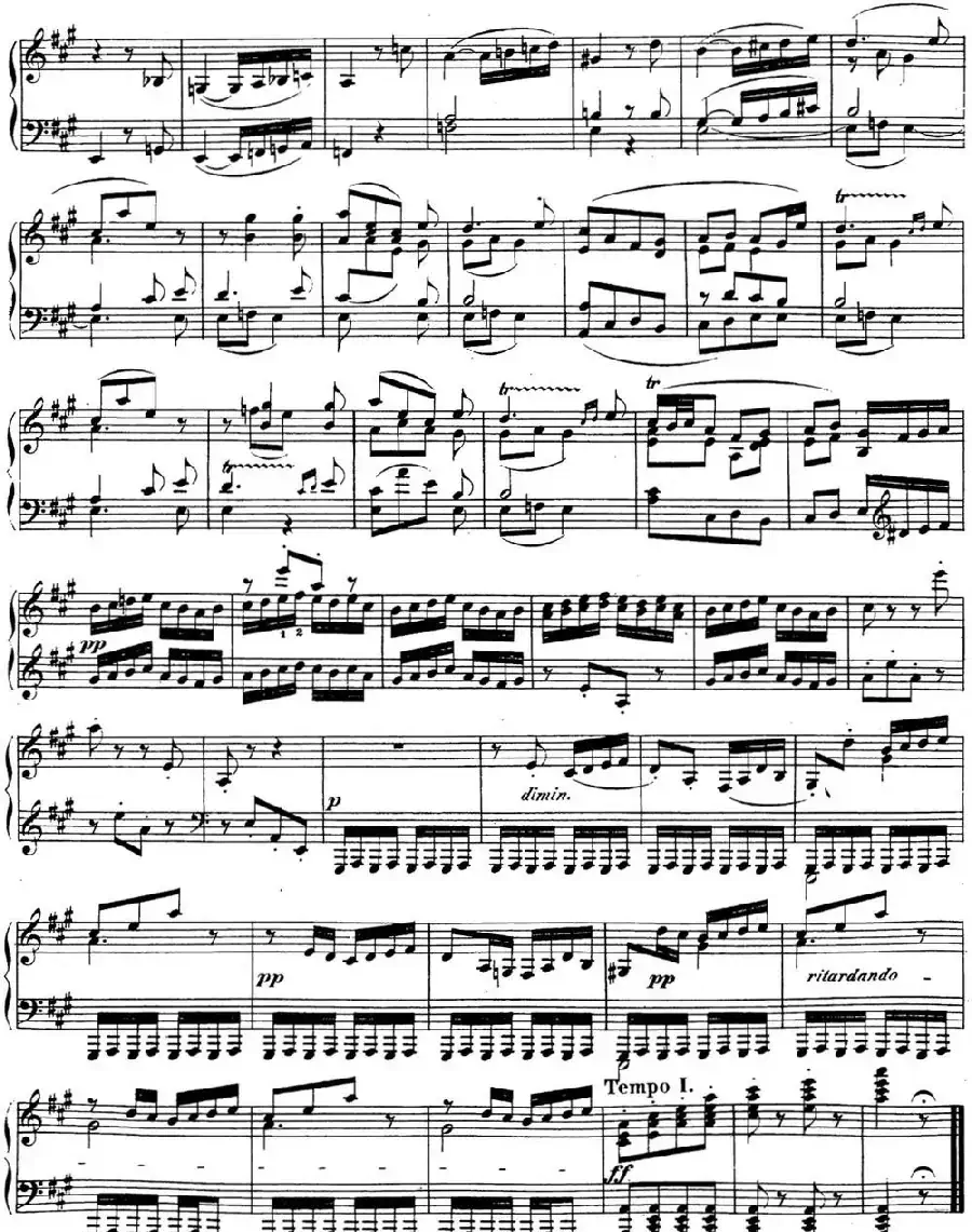 贝多芬钢琴奏鸣曲28 A大调 Op.101 A major