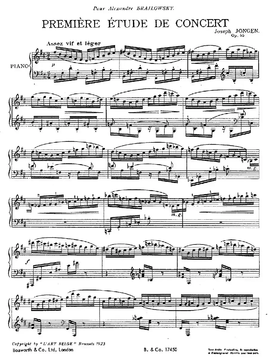 Premiere Etude de Concert Op.65（第一号音乐会练习曲）