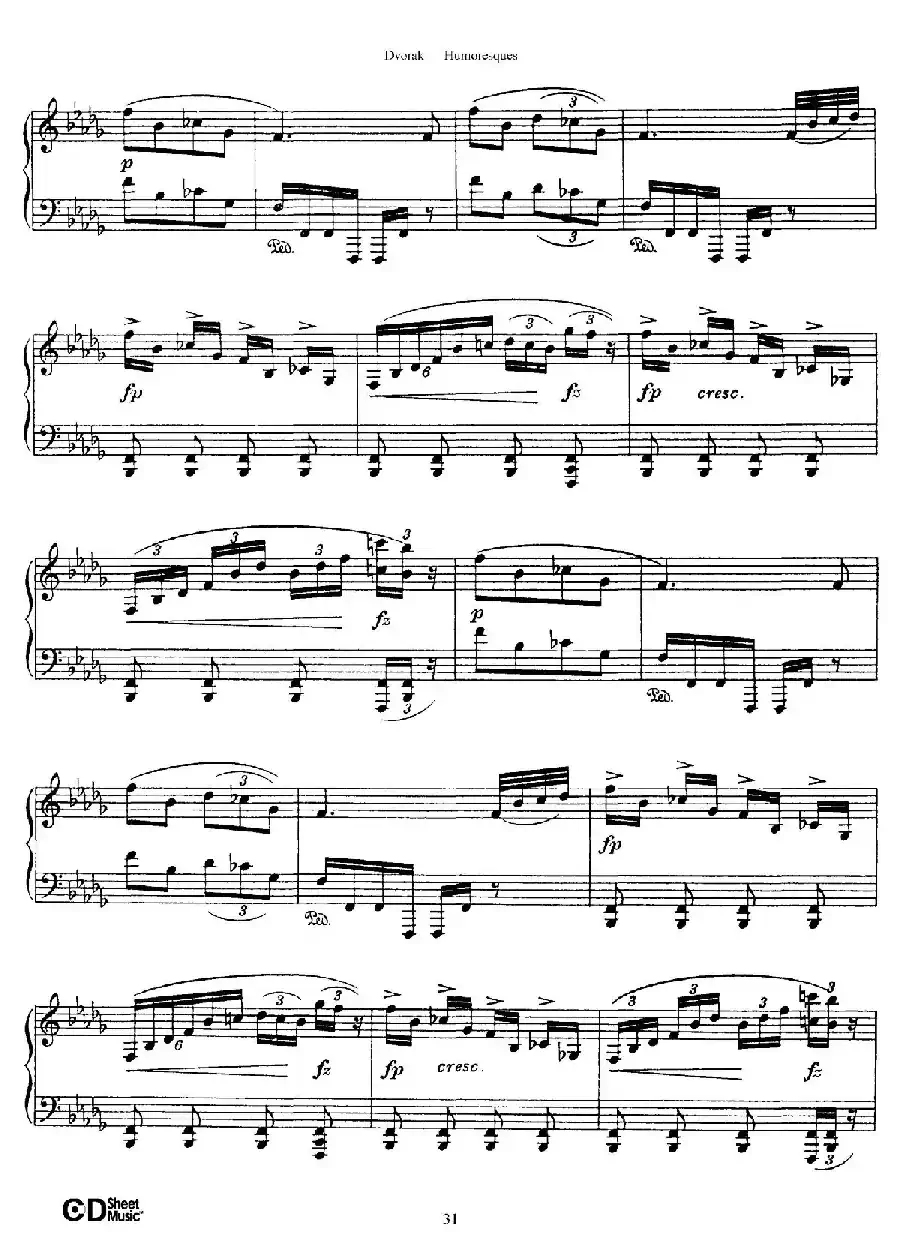 8 Humoresques Op.101（8首幽默曲·8）