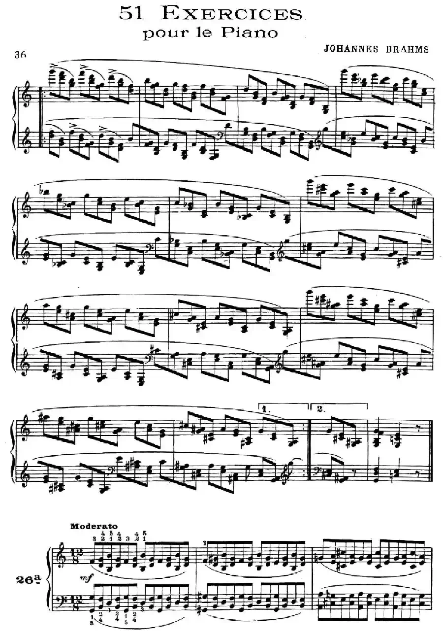 51 Exercises, WoO 6(51首钢琴练习 26—30)