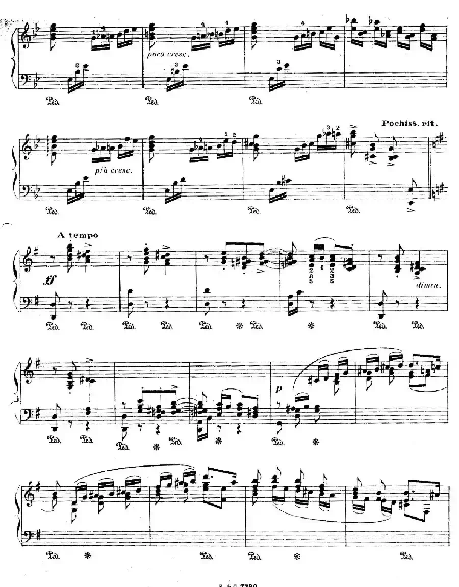 12 Etudes For The Left Hand Op.92 No.7（12首为左手而作的钢琴练习曲）