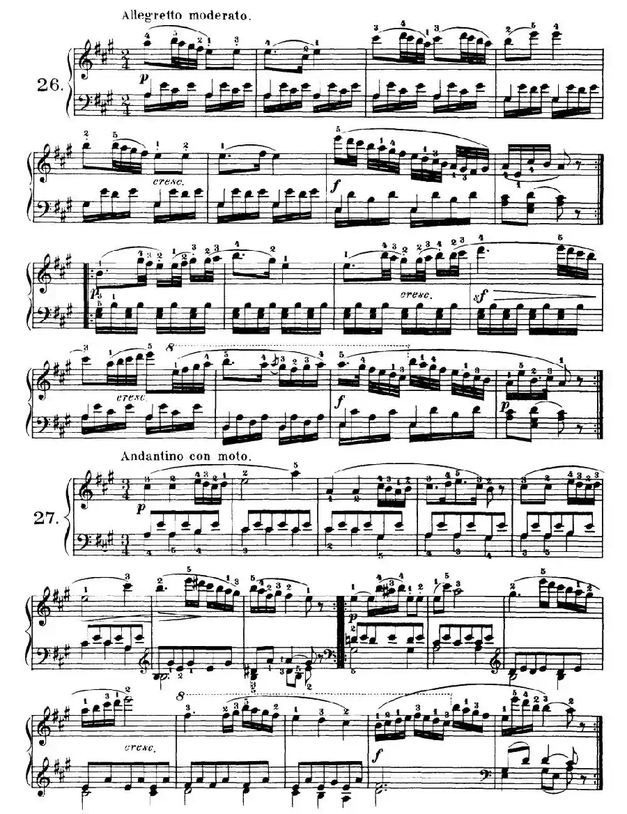 One Hundred and Ten Easy and Progressive Exercises Op.453（车尔尼110首简易练习曲 21——30）