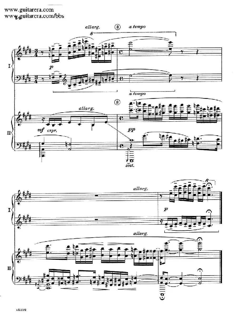 Piano Concerto Op.38（钢琴协奏曲·双钢琴·第二乐章）