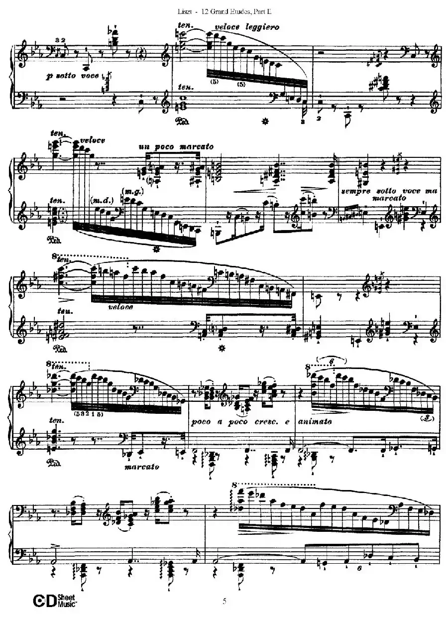12 Grand Etudes S.137（12首华丽的练习曲·7）