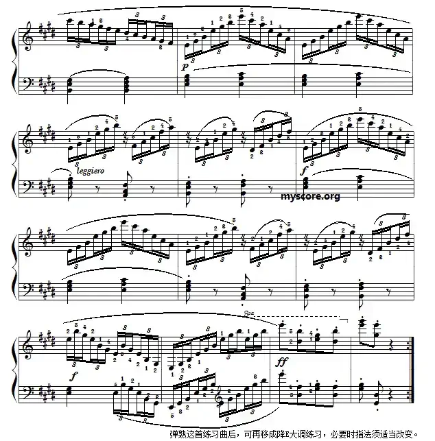 车尔尼（Czerny）849第15首曲谱及练习指导