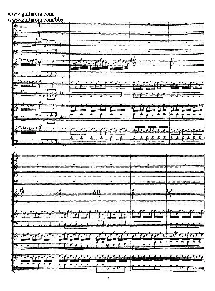 为四架古钢琴而作的a小调协奏曲 BWV 1065（总谱）