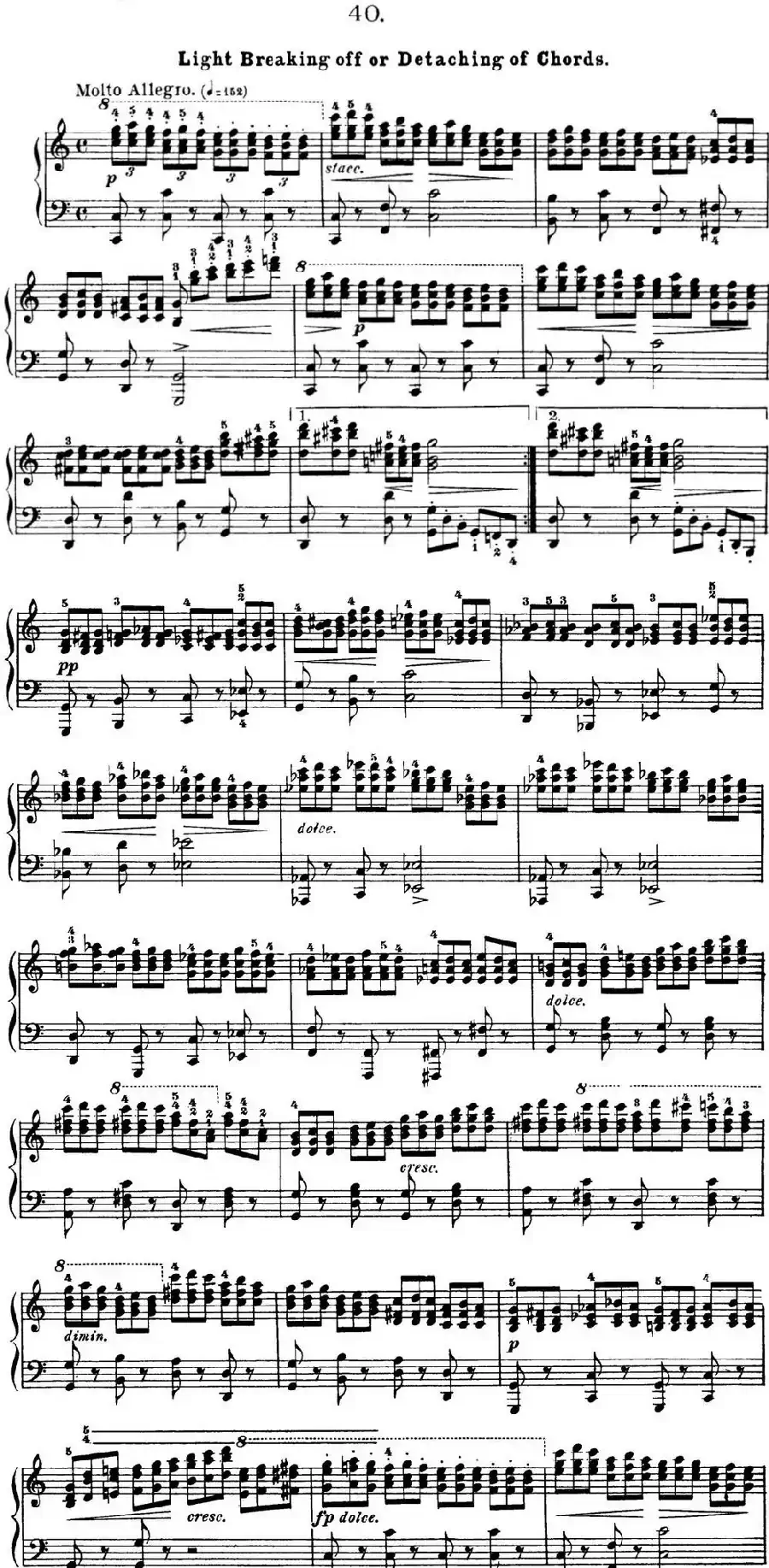 50首车尔尼Op.740钢琴手指灵巧技术练习曲（NO.40）