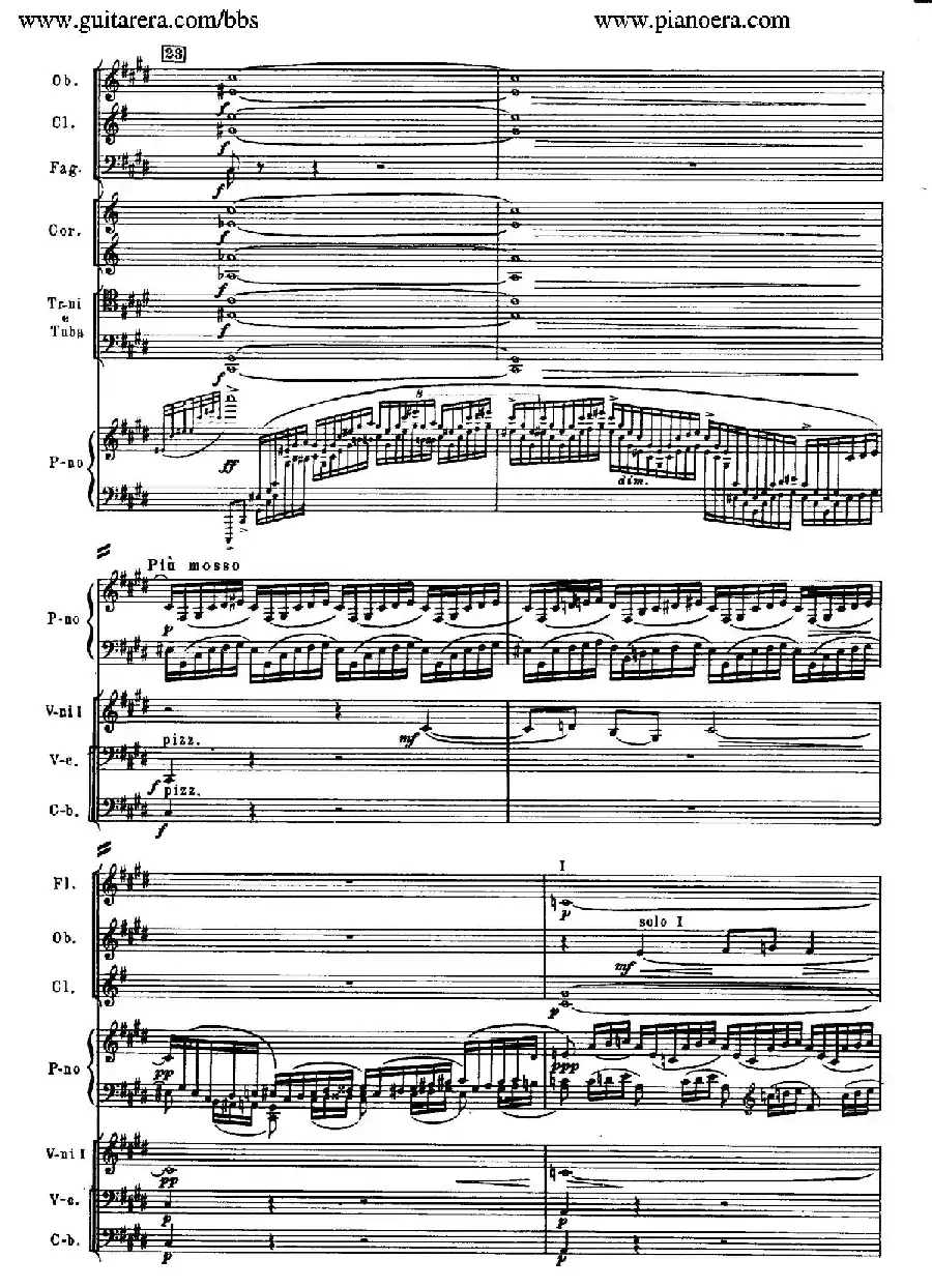 c小调第二钢琴协奏曲 Op.18（第二乐章总谱）