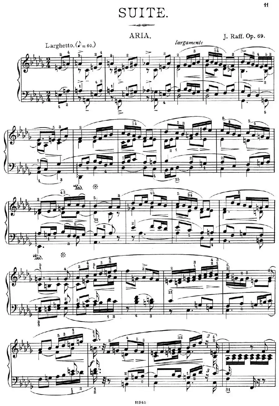 a小调第一组曲 Op.69（4、ARIA）