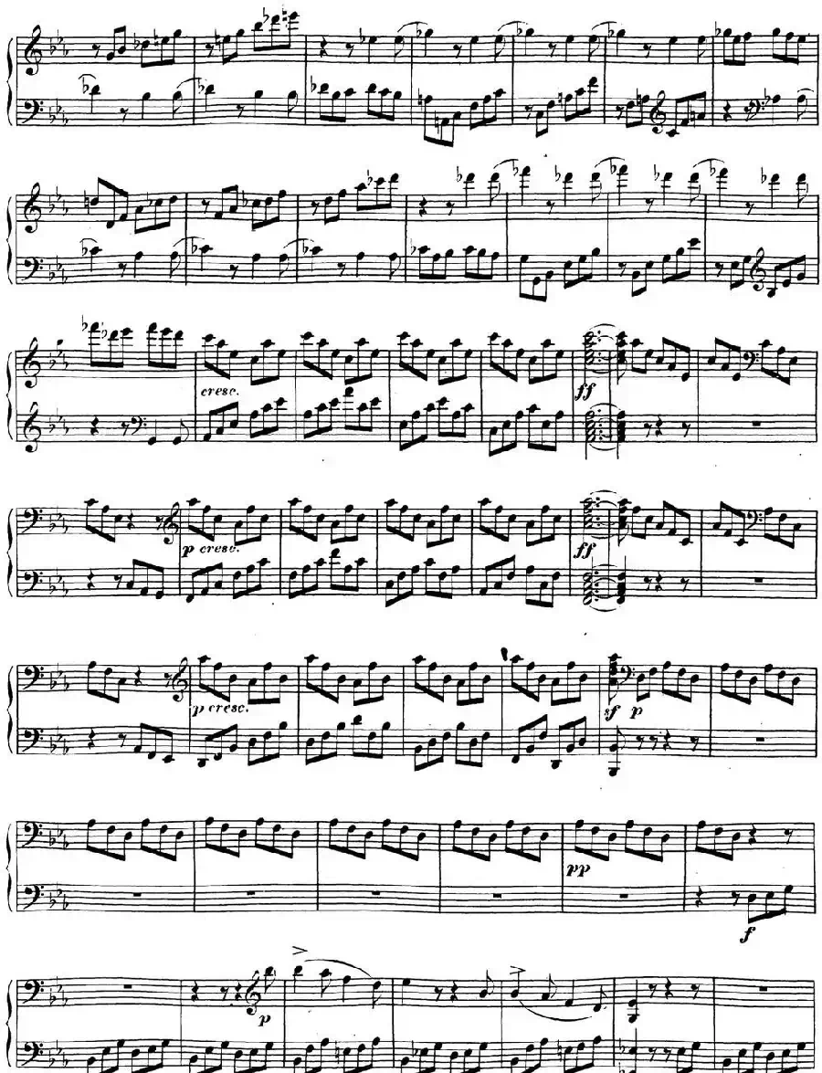 贝多芬钢琴奏鸣曲18 狩猎 降E大调 Op.31 No.3 E-flat major