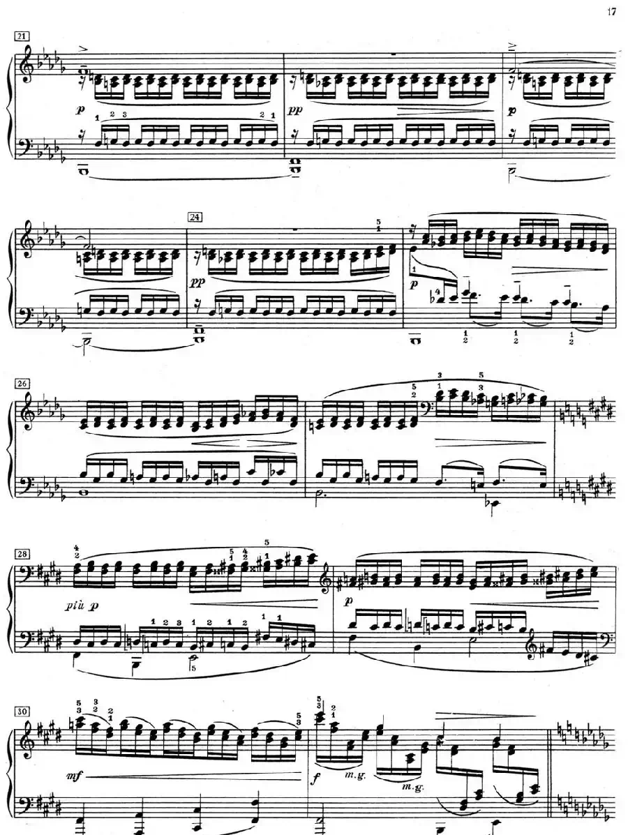 德彪西12首钢琴练习曲（2 三度练习v1.0 tierces）