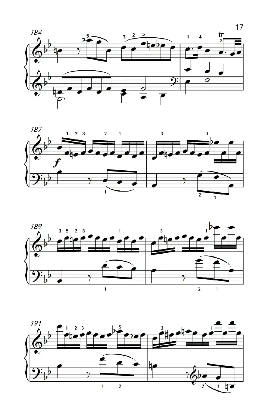 第七级1.♭B大调奏鸣曲 第一乐章 K.570(中央音乐学院 钢琴(业余)考级教程 7-9级)