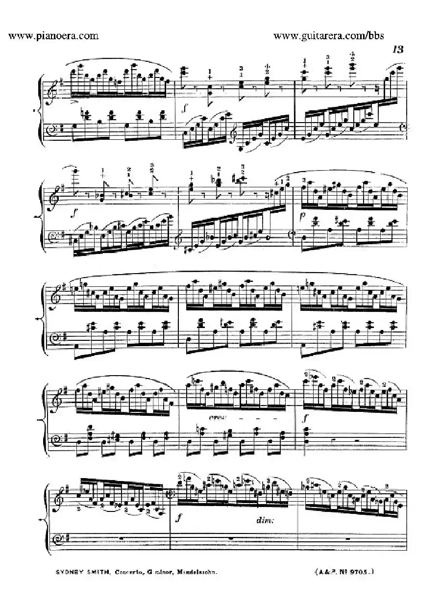 Piano Concerto No.1 in g Minor Op.25（g小调第一钢琴协奏曲·钢琴独奏）