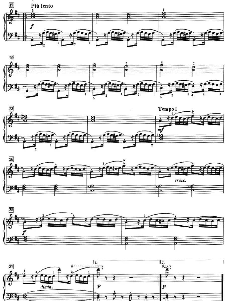 50首莱蒙钢琴练习曲 作品37（NO.41）