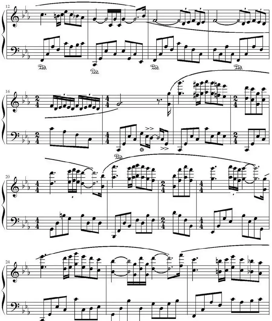 爱的协奏曲（弹琴吧制谱版）