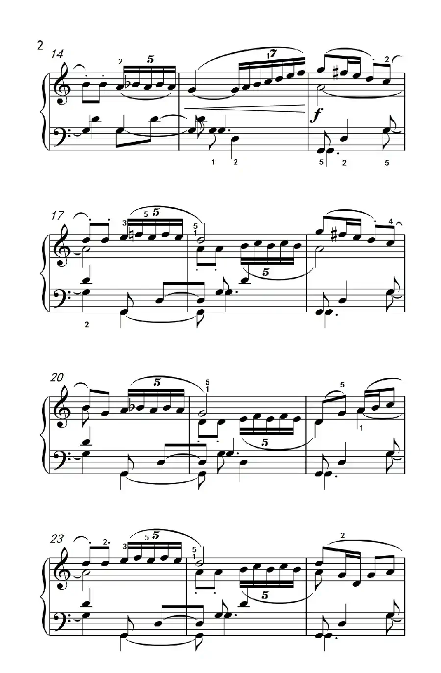 风笛(巴托克 小宇宙 钢琴教程 5)