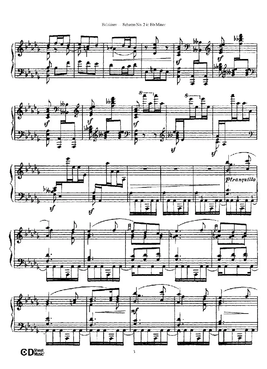Scherzo No.2 in B-flat Minor（降b小调第二谐谑曲）