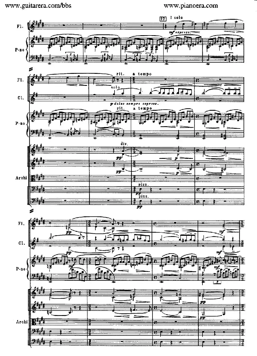 c小调第二钢琴协奏曲 Op.18（第二乐章总谱）