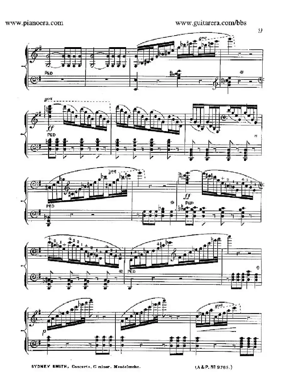 Piano Concerto No.1 in g Minor Op.25（g小调第一钢琴协奏曲·钢琴独奏）