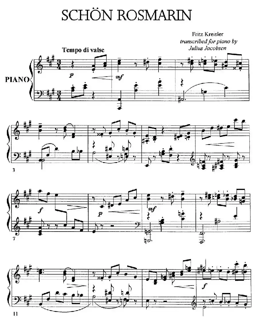 Schon Rosmarin（美丽的罗斯玛琳）