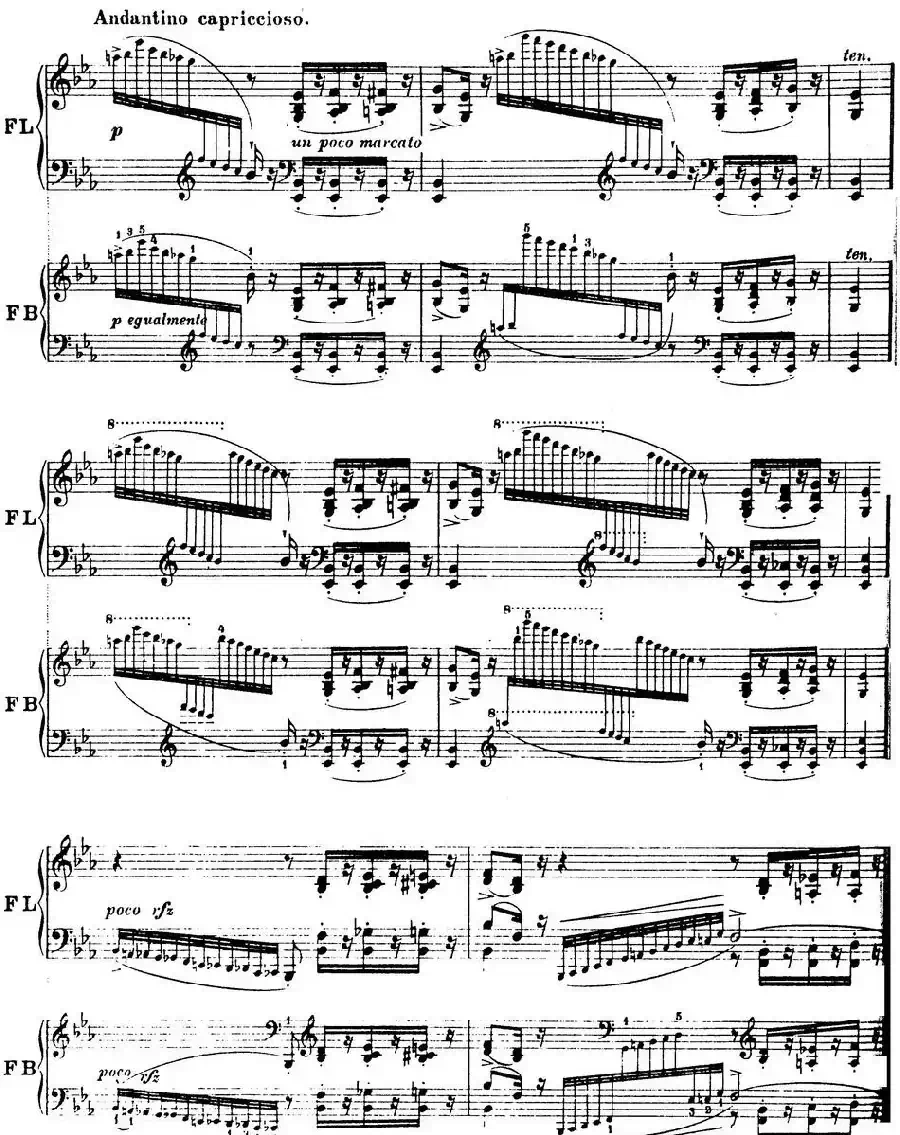 6首帕格尼尼大练习曲（Andantino capriccioso）