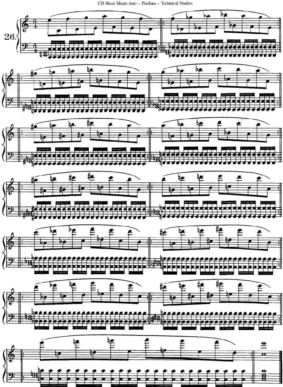 Technical Studies 60 Progressive Exercises（60首钢琴循序渐进练习曲 P31——40）