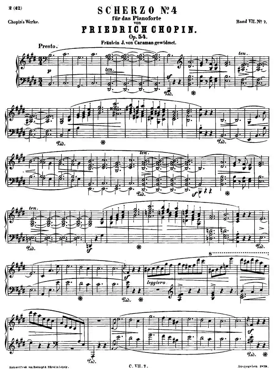 E大调钢琴谐谑曲Op.54（第四号）