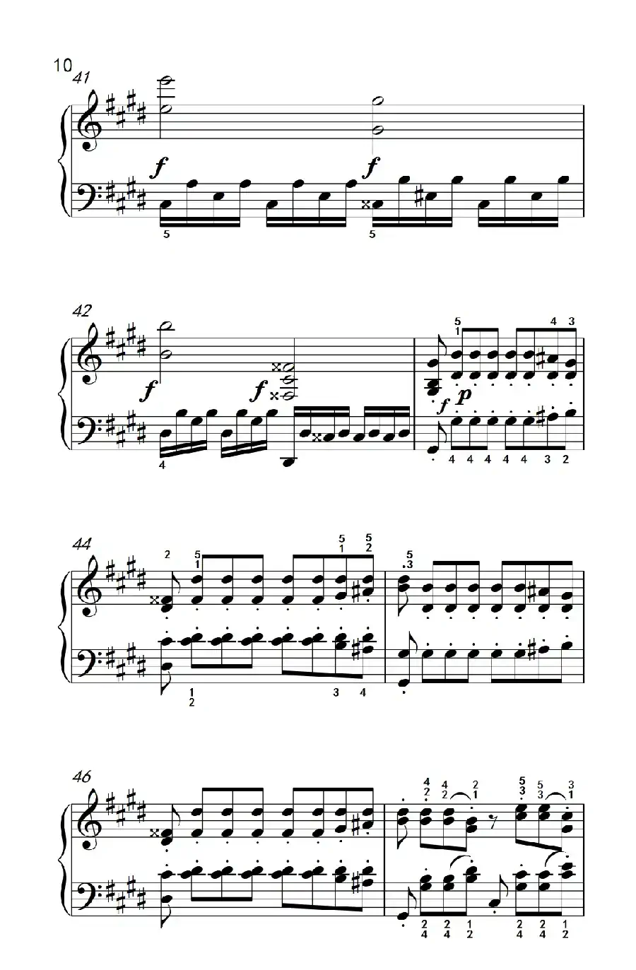 第十四号钢琴奏鸣曲（月光） 激动的急板