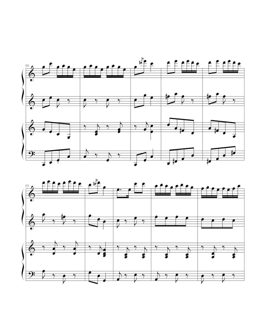 小松树(四手联弹)