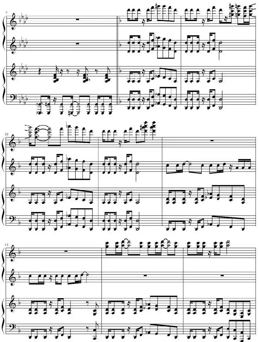 Share The World(海贼王主题曲、四手演奏版)