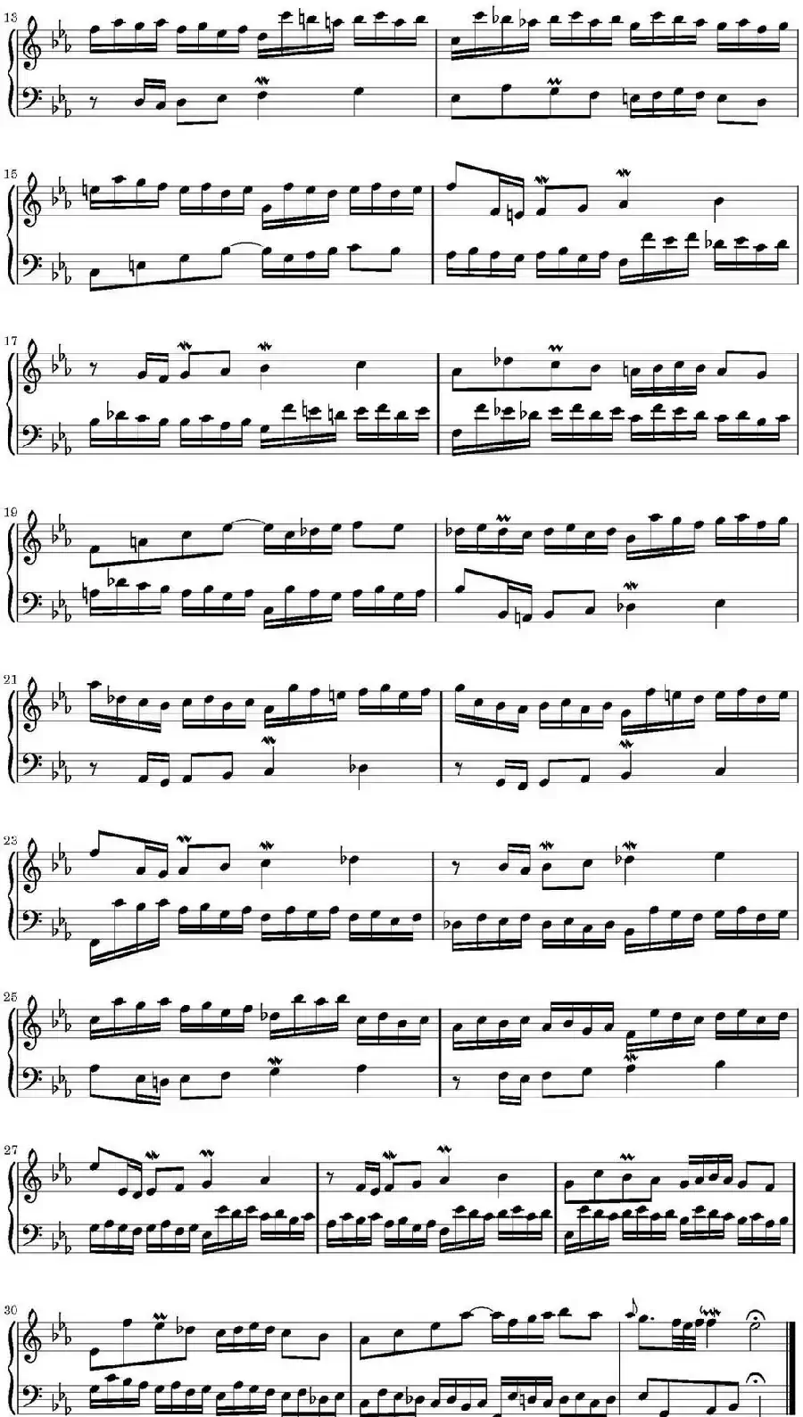 15首巴赫二部创意曲集（NO.5）