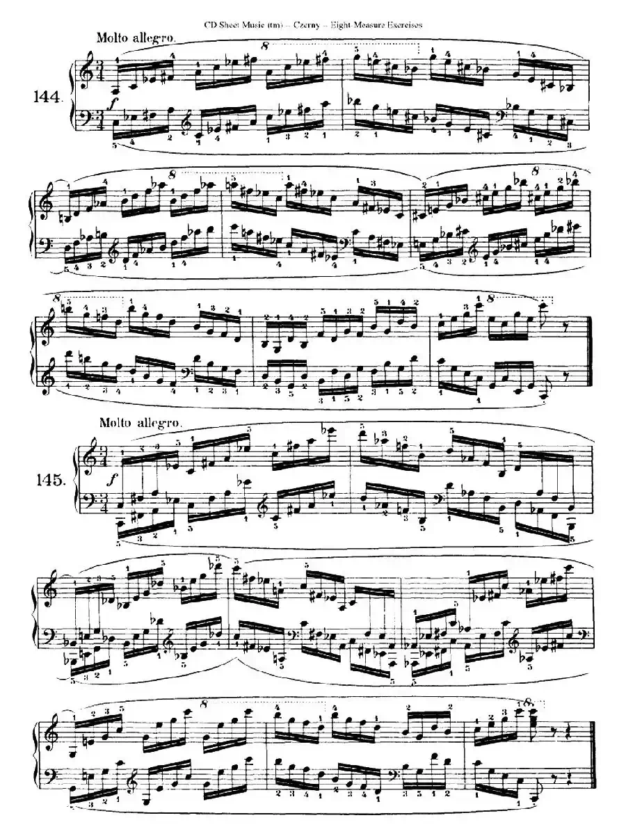 160 Eight- Measure Exercises.Op.821(车尔尼160首钢琴八小节练习曲(142——160))