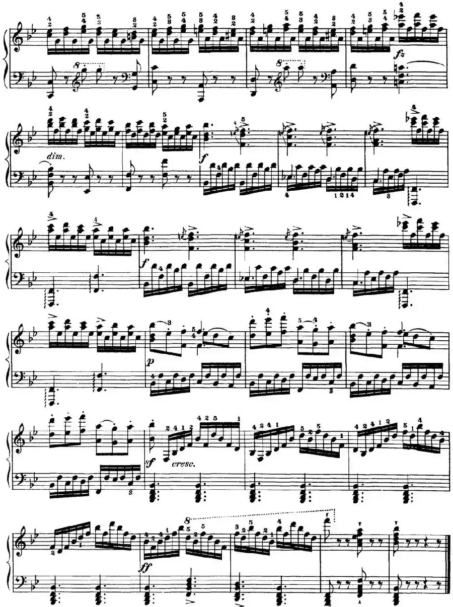 50首车尔尼Op.740钢琴手指灵巧技术练习曲(NO.4)