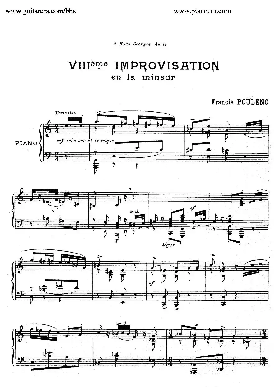 15 Improvisations（15首即兴曲·Ⅷ）