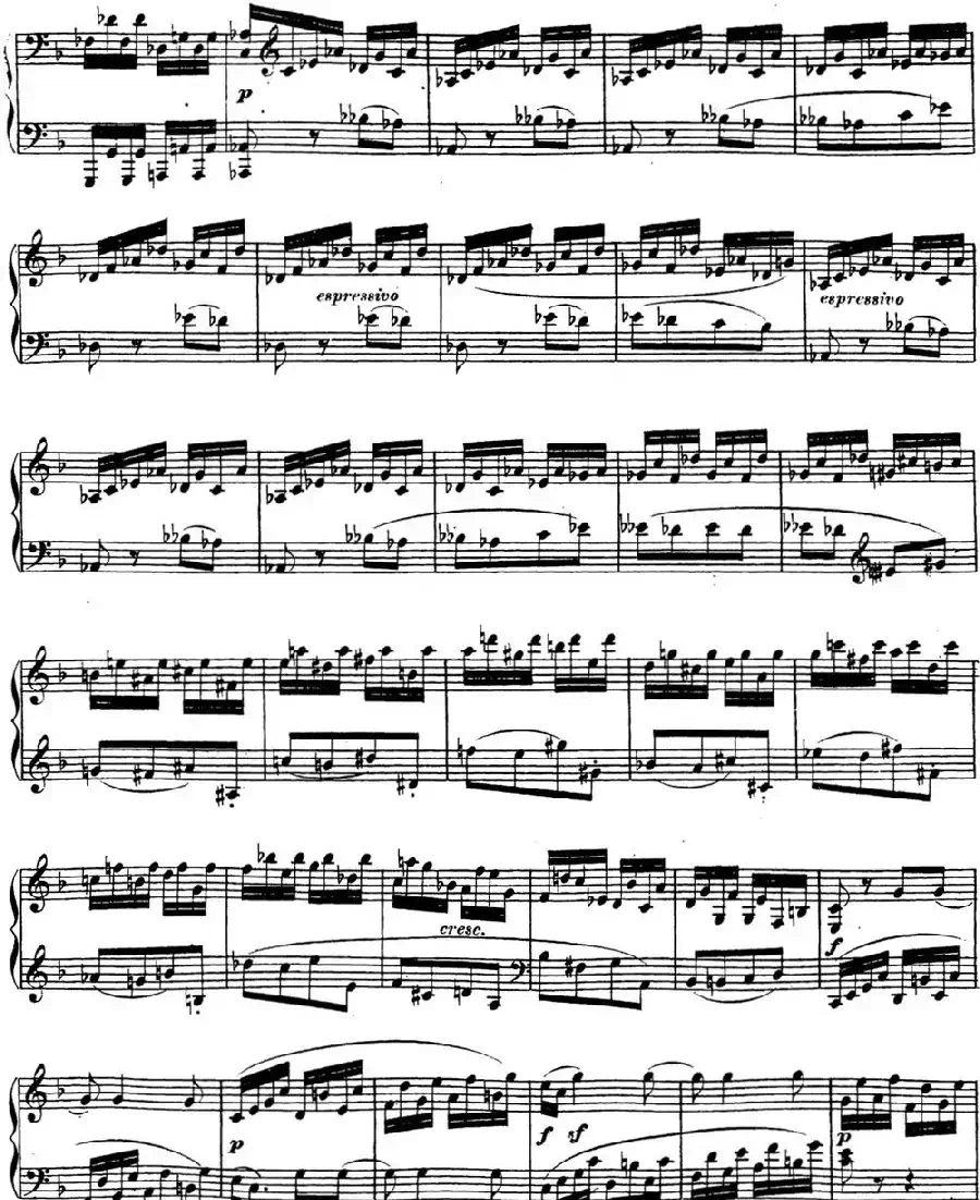 贝多芬钢琴奏鸣曲22 F大调 Op.54 F major