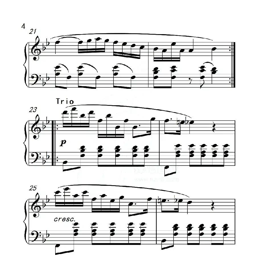 第五级A组 波兰舞曲(中国音乐学院钢琴考级作品1~6级)