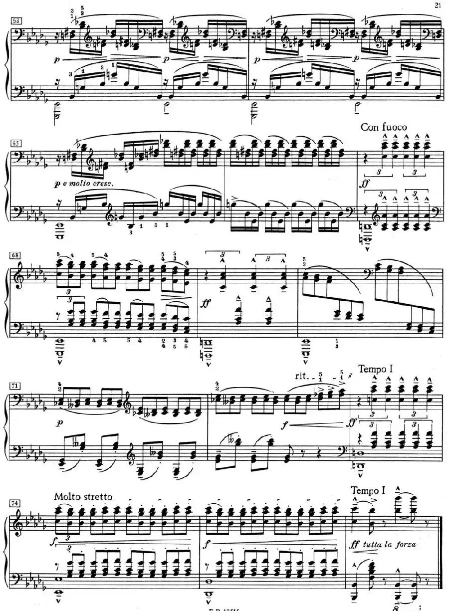 德彪西12首钢琴练习曲（2 三度练习v1.0 tierces）