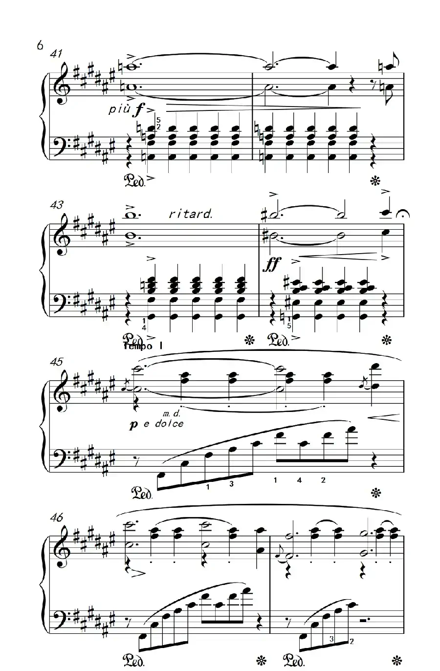第八级2.春天 Op.43 No.6（中央音乐学院 钢琴（业余）考级教程 7-9级）