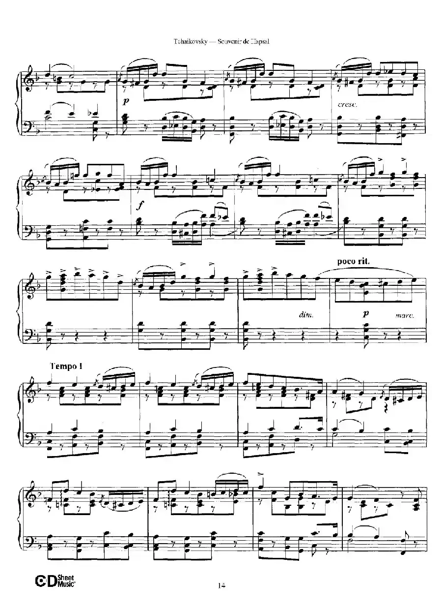 Souvenir de Hapsal Op.2（哈普萨的回忆·3）