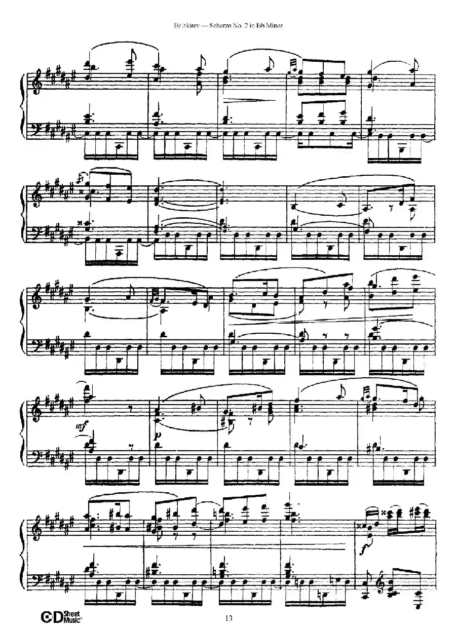 Scherzo No.2 in B-flat Minor（降b小调第二谐谑曲）