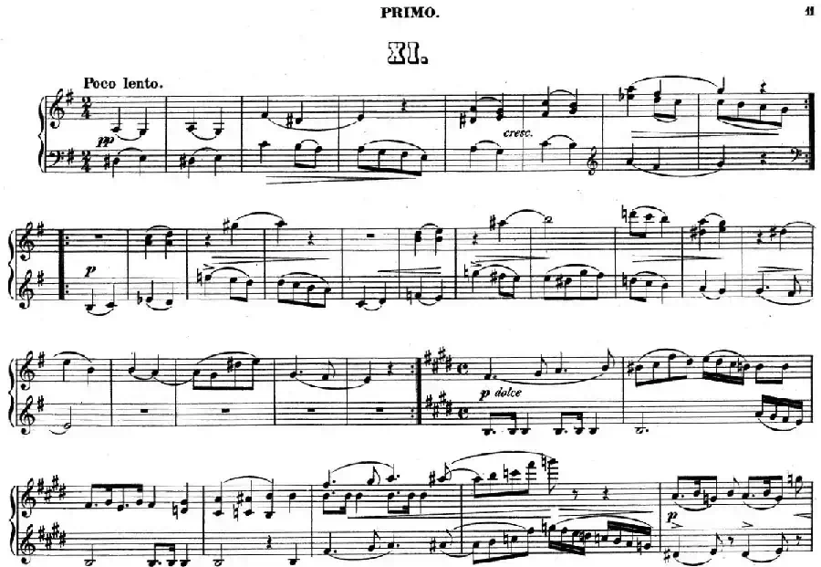 Zwolf Original-Compositionen fur Pianoforte zu 4 Handen Op.57（12首四手联弹小品·11）