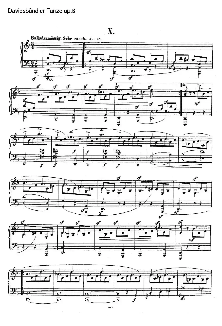 Davidsbundler Tanze Op.6（大卫同盟舞曲）