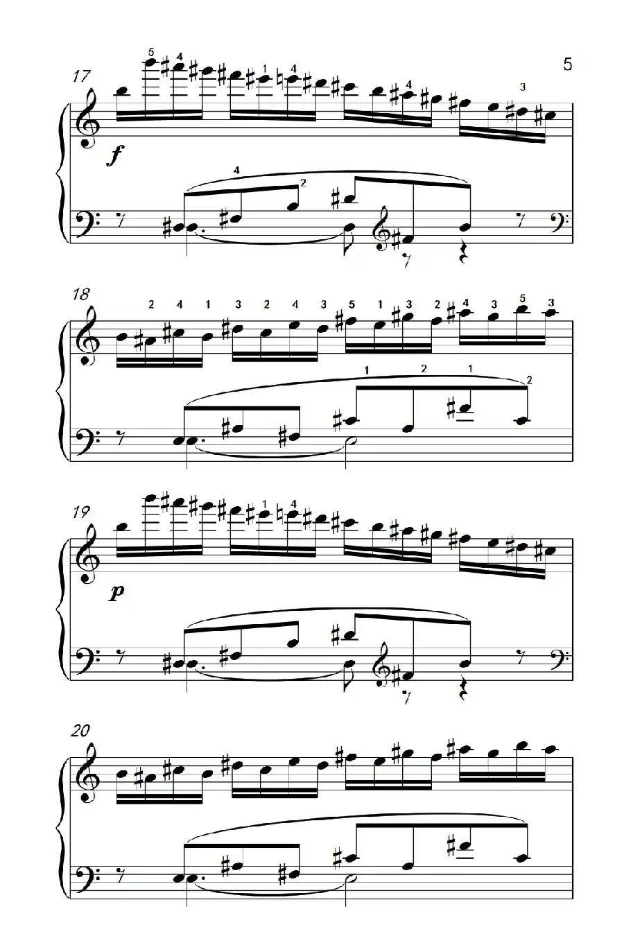 莫什科夫斯基 钢琴练习曲（第五首）