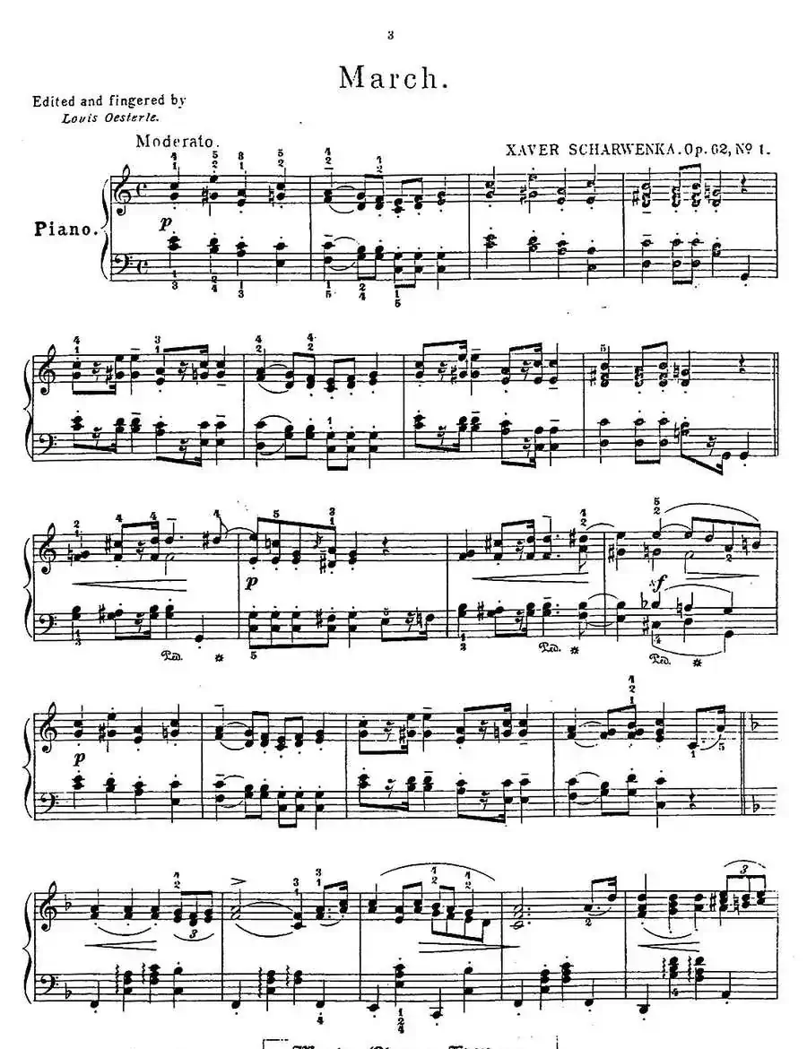 Album f the Young Op·62（1· 进行曲 March，C大调）
